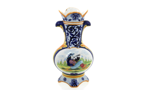 HB Quimper (avant 42) - Vase en faïence 