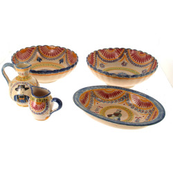 HENRIOT Quimper - Décor marguerites et m