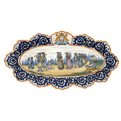 HENRIOT Quimper - Plat de forme allongée