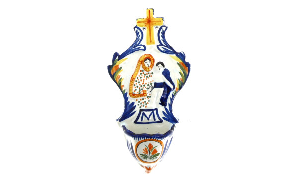 HENRIOT Quimper - Bénitier en faïence po