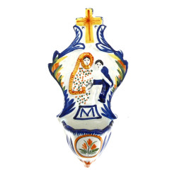 HENRIOT Quimper - Bénitier en faïence po