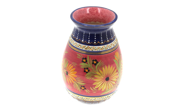 HB QUIMPER - Vase en faïence polychrome 