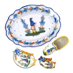 QUIMPER - Lot de 4 pièces anciennes en f