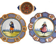 HENRIOT QUIMPER - Deux assiettes à bords
