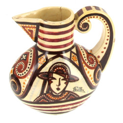 Paul FOUILLEN - Pichet en faïence polych
