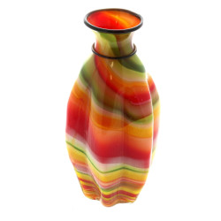 Vase moderne en verre coloré, H 26 cm