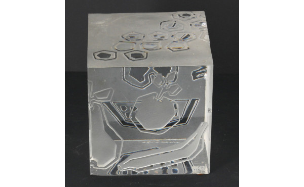 Presse-papier cube de style design en ve