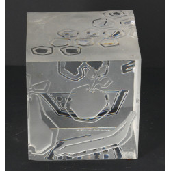 Presse-papier cube de style design en ve