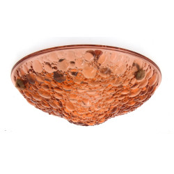 Vasque pressé moulé en verre ambré, diam