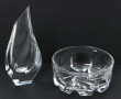 Vase en cristal de VANNES, forme design,