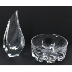 Vase en cristal de VANNES, forme design,