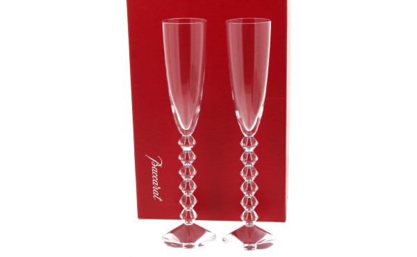 BACCARAT - Modèle VEGA - Paire de flûtes