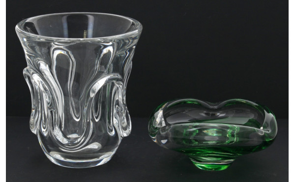 Vase en cristal dans le goût de DAUM, H 