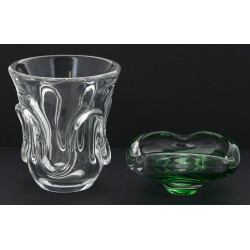 Vase en cristal dans le goût de DAUM, H 