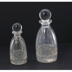 Cristal Nancy France - Paire de flacons 