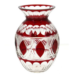 Vase de forme ovoïde à col évasé en cris