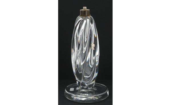 Pied de lampe en cristal transparent Val