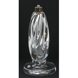 Pied de lampe en cristal transparent Val