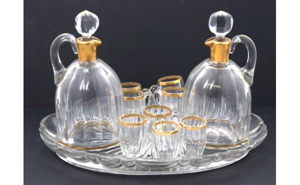 BACCARAT (non marqué) - Paire de carafon