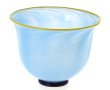 Coupe sur talon en verre bleu ciel, file