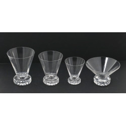 6 coupes à champagne en cristal, forme c