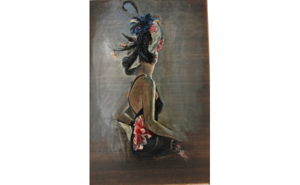 Ecole Française Vers 1930 "Elégante au c