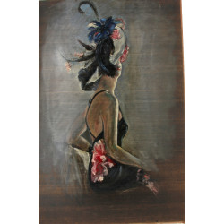 Ecole Française Vers 1930 "Elégante au c