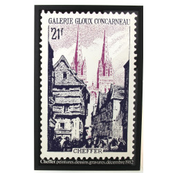 Henry CHEFFER (1880-1957) "Quimper, rue 