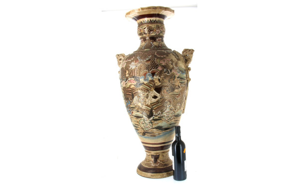 Grande potiche en céramique japonaise (a