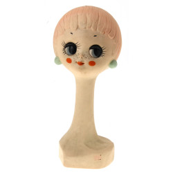 Tête à chapeau en plastique des années 6