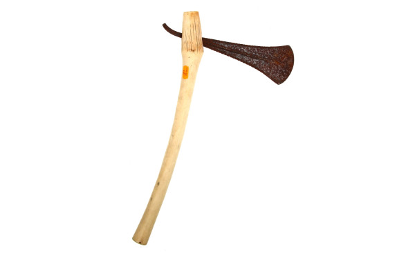 Hache décorative en os et métal, L 45,5 