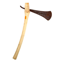 Hache décorative en os et métal, L 45,5 