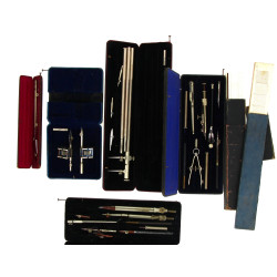 Lot de coffrets de compas de précision, 