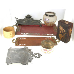 ART NOUVEAU - Lot comprenant un encrier 