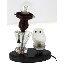 Veilleuse en bakélite et verre pressé mo