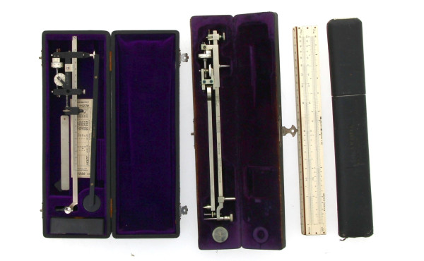 Lot de coffrets de mesure anciens: 2 pla