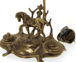 Lampe en laiton, base en forme d'encrier
