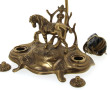 Lampe en laiton, base en forme d'encrier