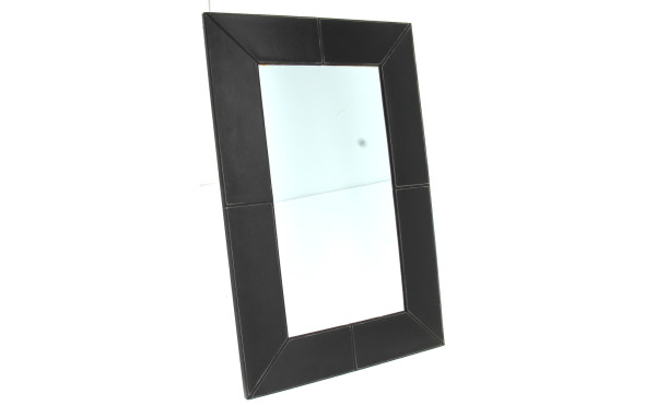 Miroir rectangulaire moderne gainé façon