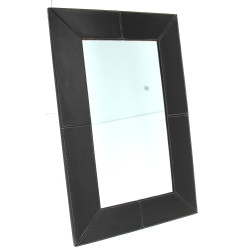 Miroir rectangulaire moderne gainé façon