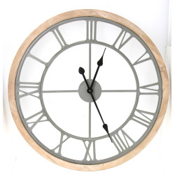 Pendule murale squelette moderne, de for