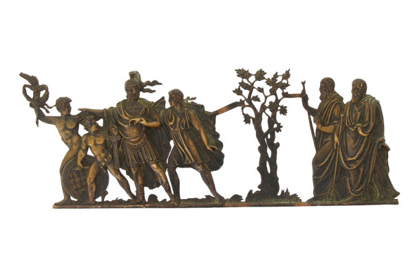 Plaque d'applique de meuble ancienne à d