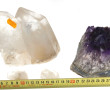 Petit lot de minéraux dont bloc d'améthy