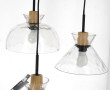 Suspension moderne à 3 globes en verre, 