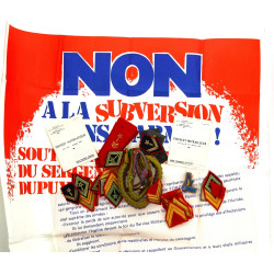 Lot d'insignes en tissu 1er Régiment de 