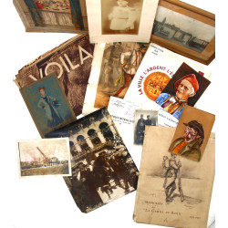 Carton de vieux papiers divers dont phot