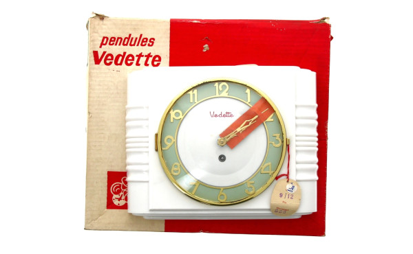 VEDETTE - Pendule murale vintage en mati