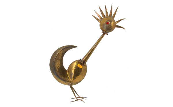 COQ décoratif en métal, H 54 cm