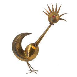 COQ décoratif en métal, H 54 cm