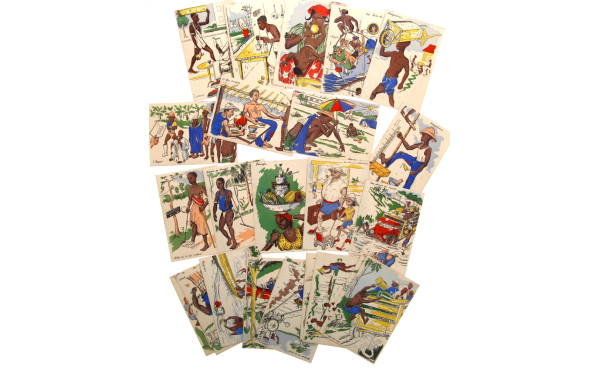 PERIODE COLONIALE - P. HUGUET 24 cartes 